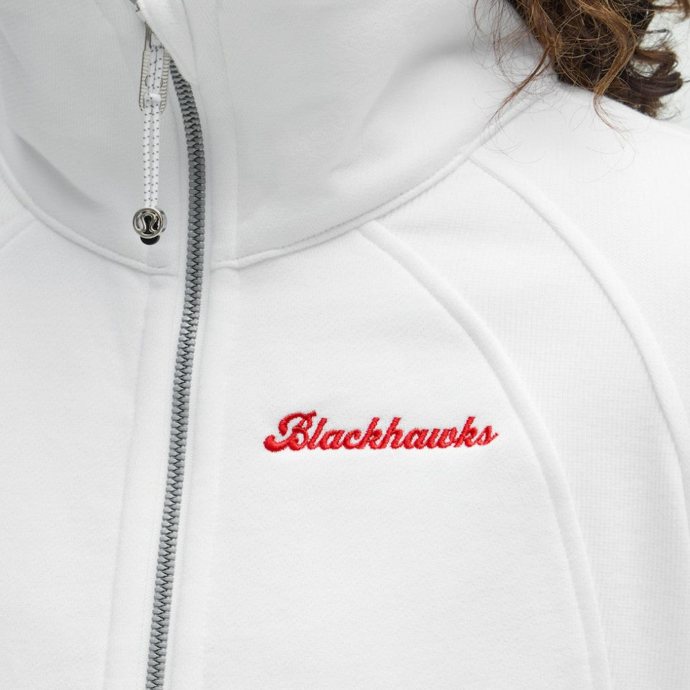 Chicago Blackhawks lululemon Women's Long Scuba Oversized Half-Zip Funnel Neck - White | NHL on sale