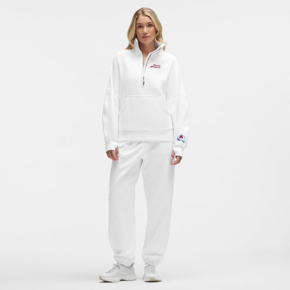 Colorado Avalanche lululemon Women's Long Scuba Oversized Half-Zip Funnel Neck - White | NHL on sale