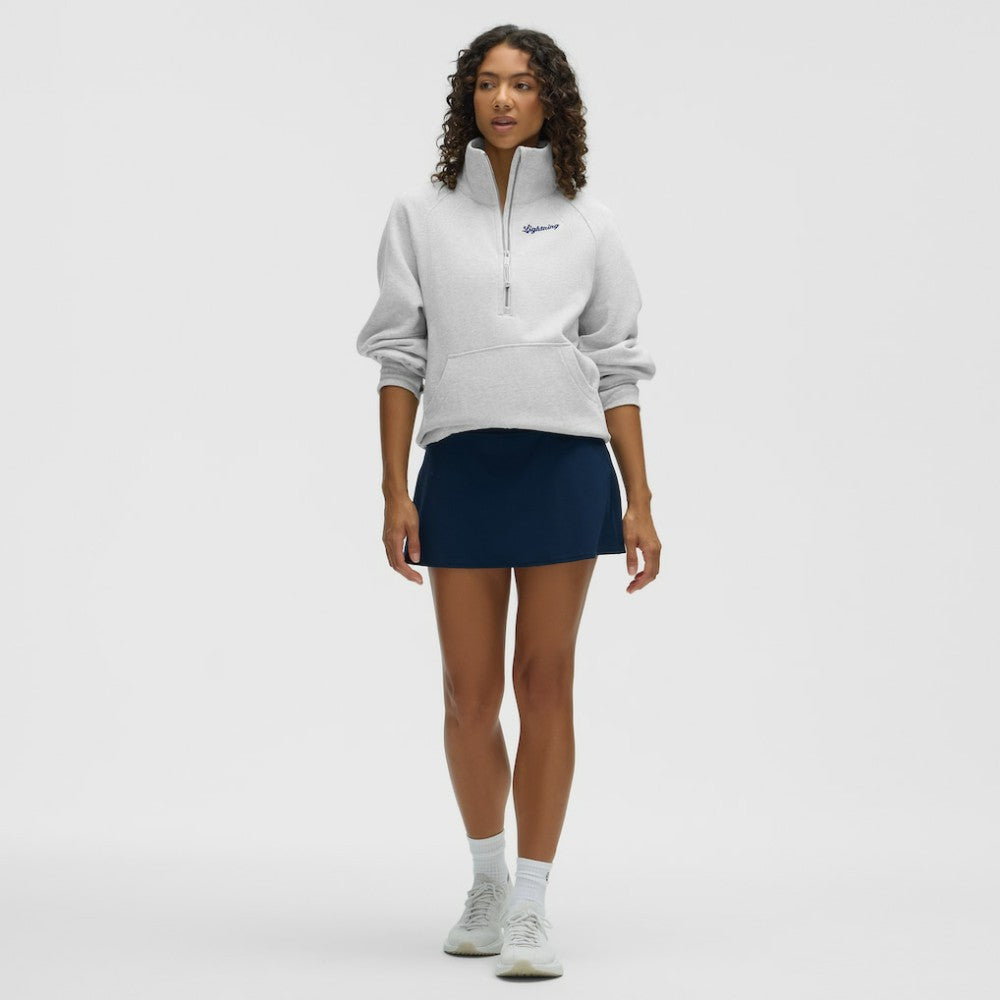 Tampa Bay Lightning lululemon Women's Long Scuba Oversized Half-Zip Funnel Neck - Heathered Core Ultra Light Grey | NHL near me