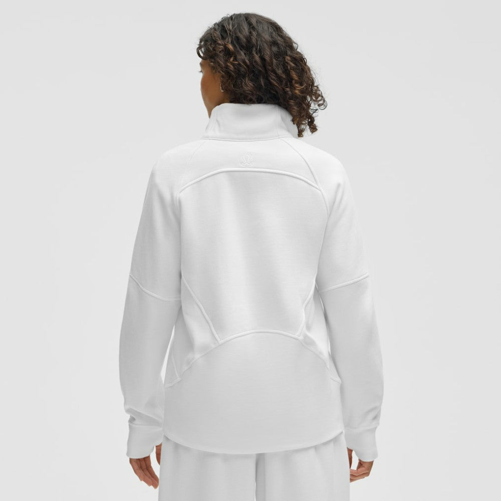 Minnesota Wild lululemon Women's Long Scuba Oversized Half-Zip Funnel Neck - White | NHL near me