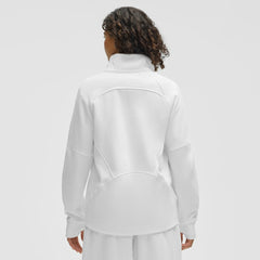 Minnesota Wild lululemon Women's Long Scuba Oversized Half-Zip Funnel Neck - White | NHL near me
