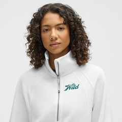 Minnesota Wild lululemon Women's Long Scuba Oversized Half-Zip Funnel Neck - White | NHL near me