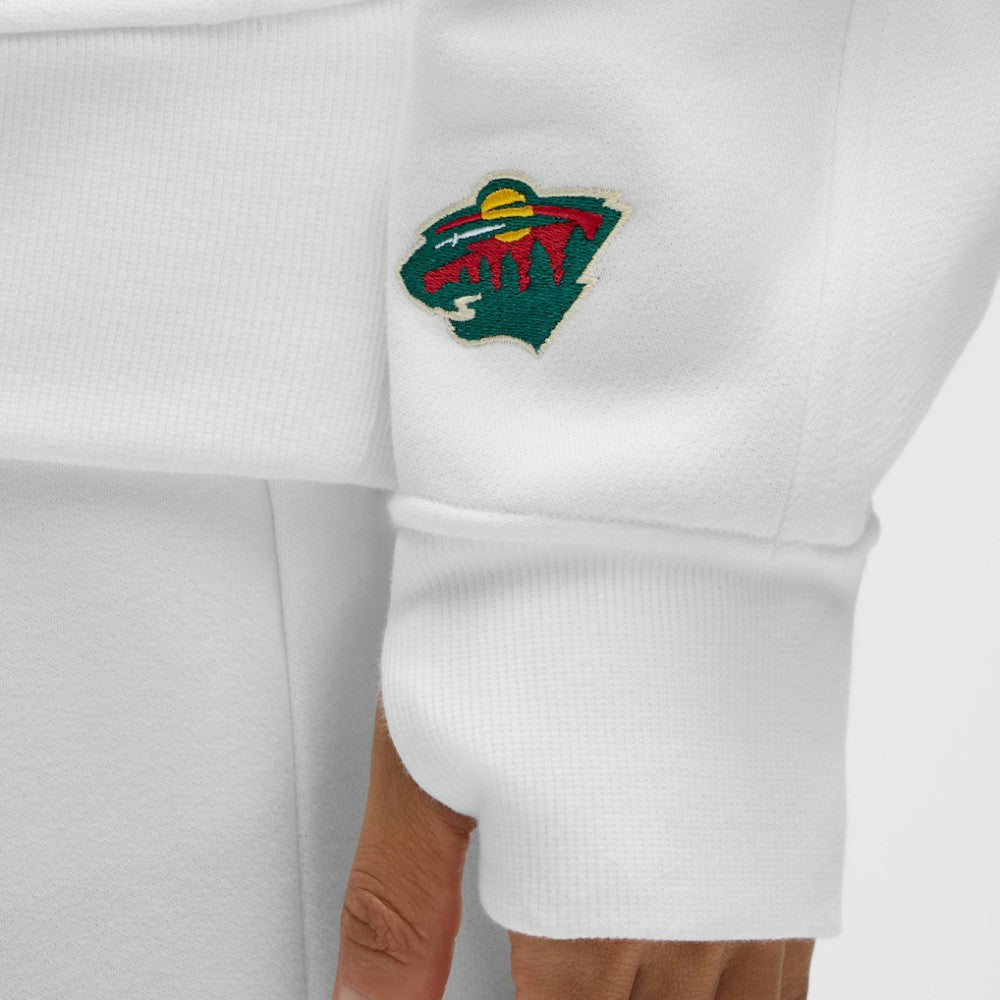 Minnesota Wild lululemon Women's Long Scuba Oversized Half-Zip Funnel Neck - White | NHL near me