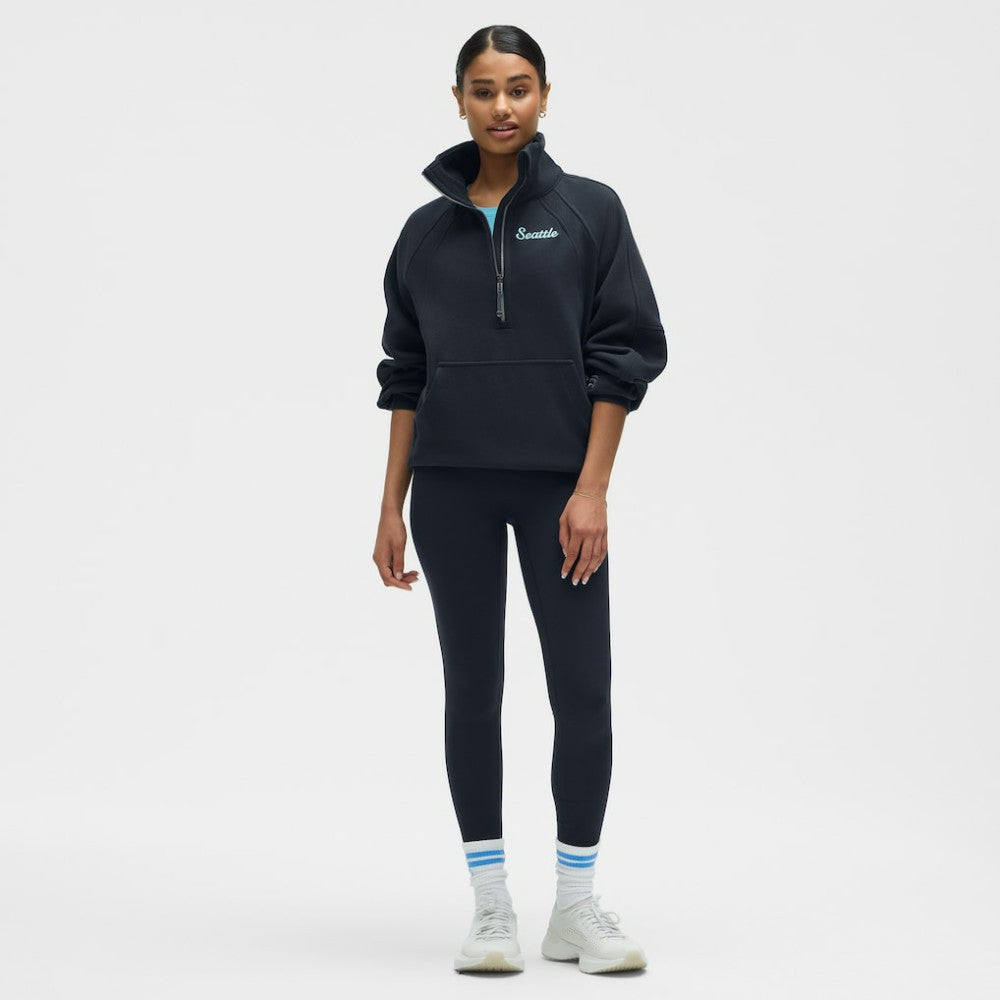 Seattle Kraken lululemon Women's Long Scuba Oversized Half-Zip Funnel Neck - True Navy | NHL on sale