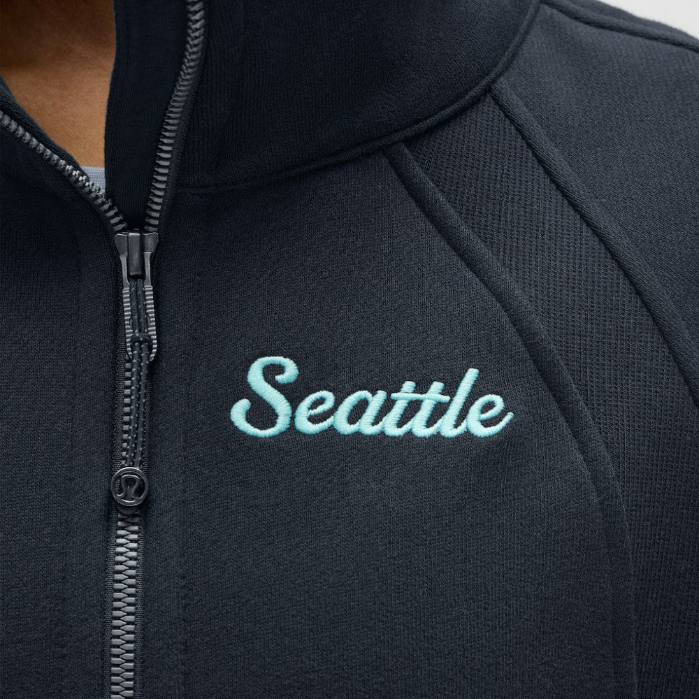 Seattle Kraken lululemon Women's Long Scuba Oversized Half-Zip Funnel Neck - True Navy | NHL on sale