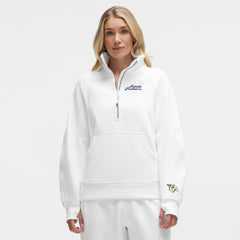 Nashville Predators lululemon Women's Long Scuba Oversized Half-Zip Funnel Neck - White | NHL Lifestyle