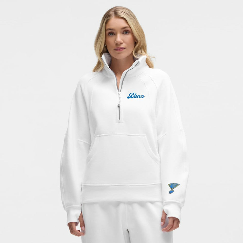 St. Louis Blues lululemon Women's Long Scuba Oversized Half-Zip Funnel Neck - White | NHL sale