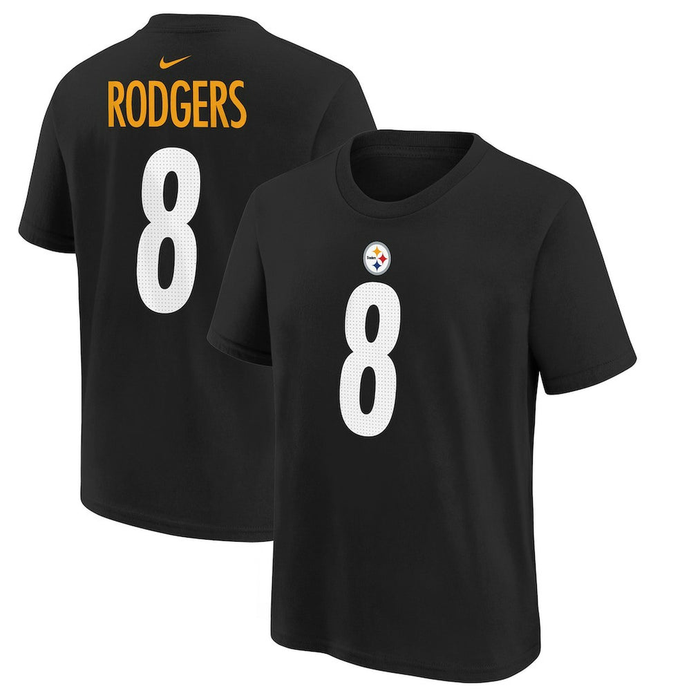 Aaron Rodgers Pittsburgh Steelers Youth Player Name & Number T-Shirt - Black - NFL