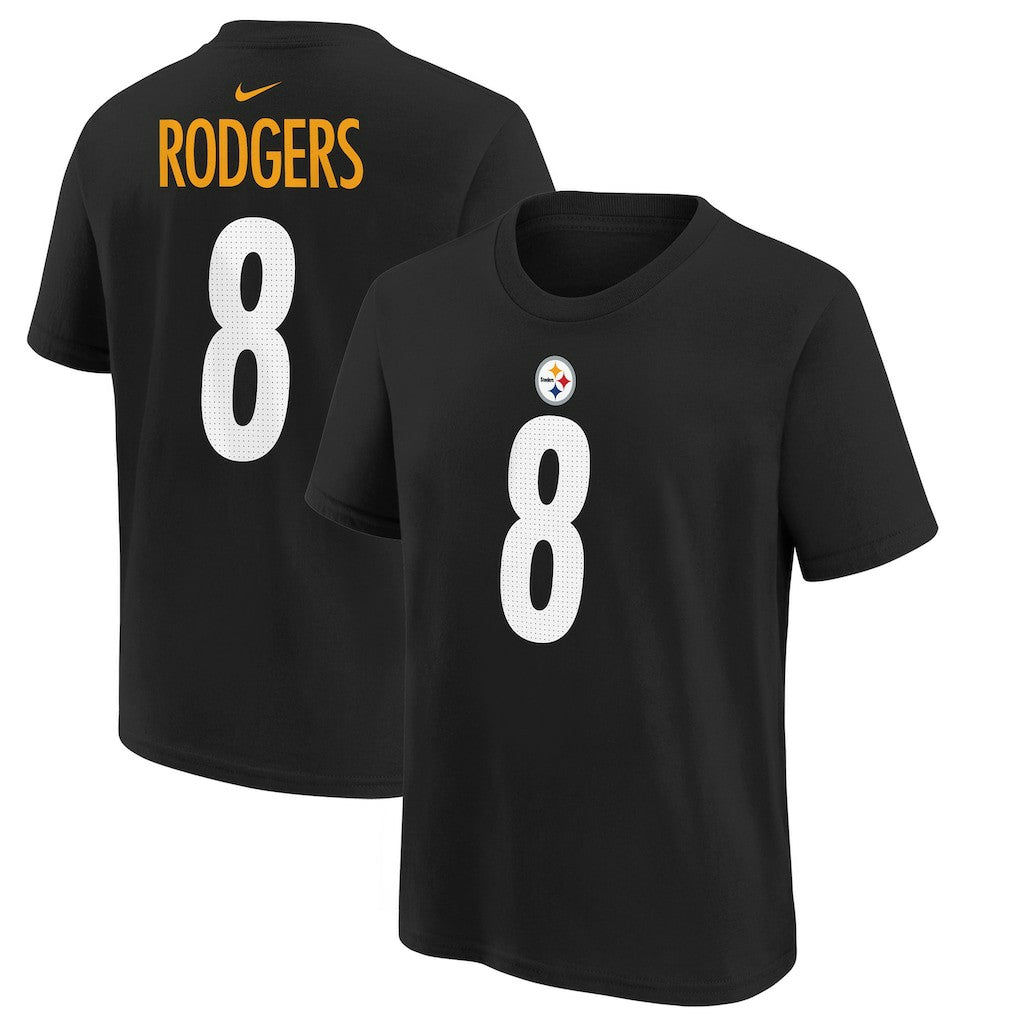 Aaron Rodgers Pittsburgh Steelers Youth Player Name & Number T-Shirt - Black - NFL