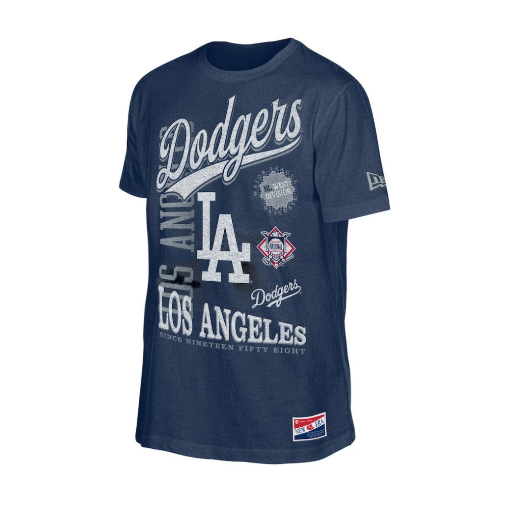 Los Angeles Dodgers New Era  Oversized Throwback Distressed T-Shirt for sale