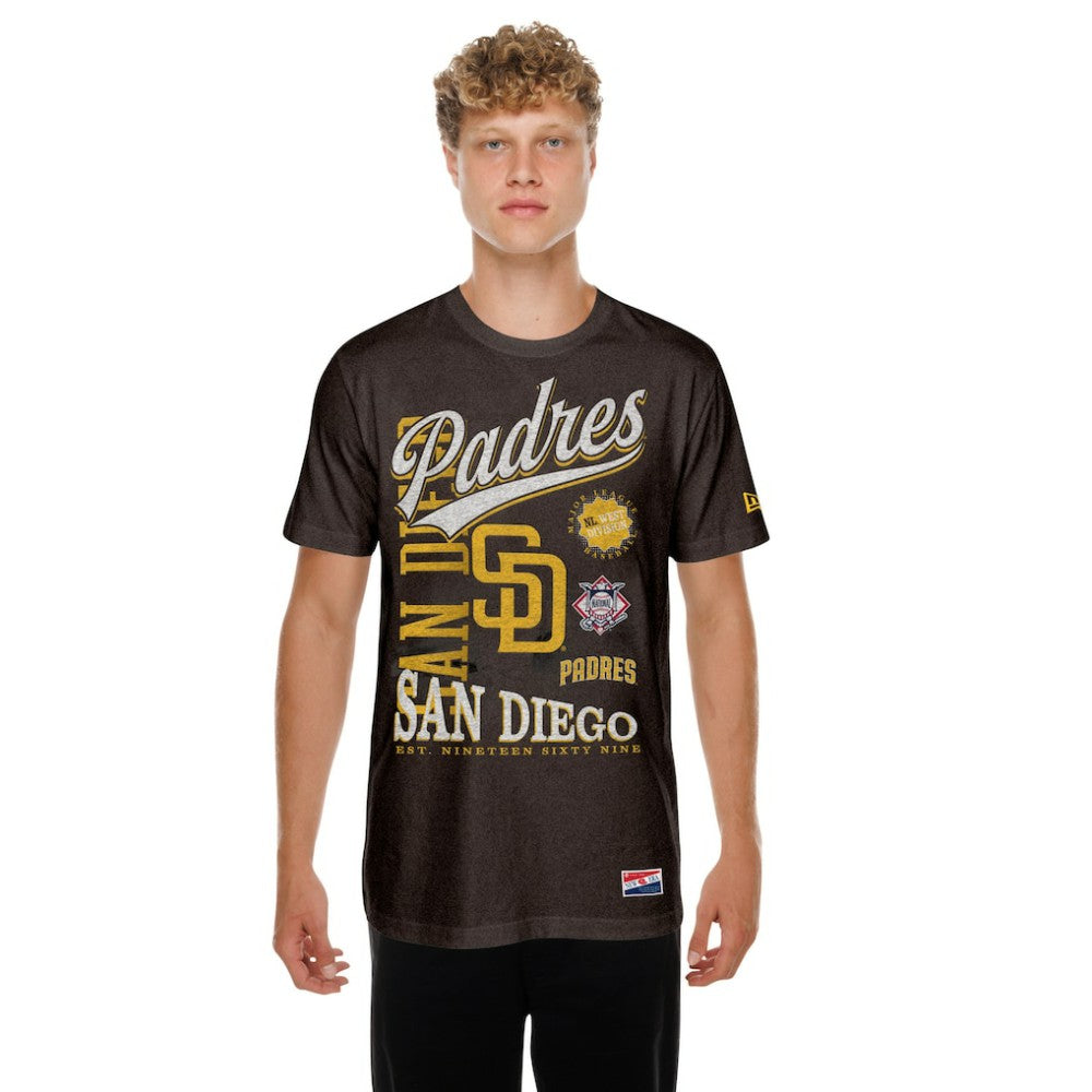 San Diego Padres New Era  Oversized Throwback Distressed T-Shirt Online
