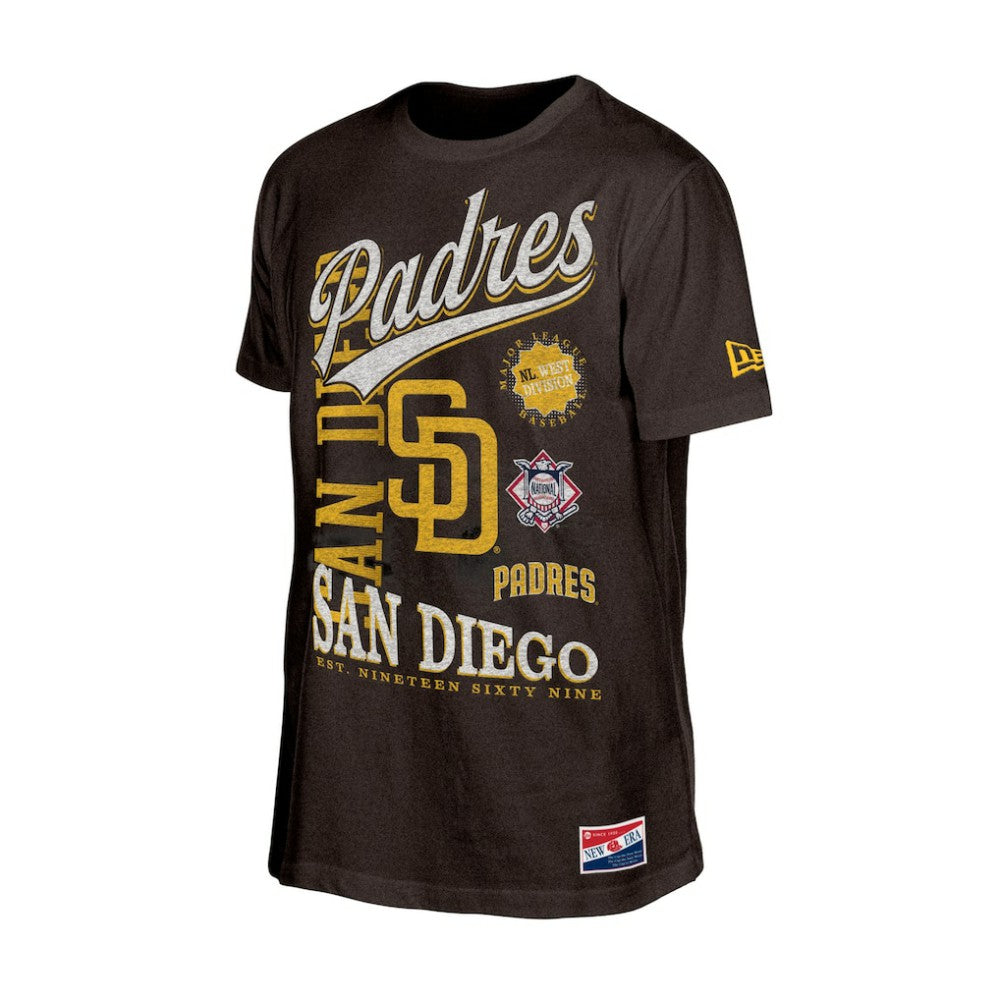 San Diego Padres New Era  Oversized Throwback Distressed T-Shirt Online