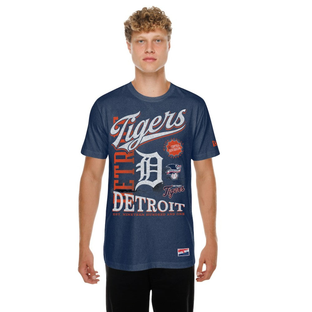 Detroit Tigers New Era  Oversized Throwback Distressed T-Shirt Near Me