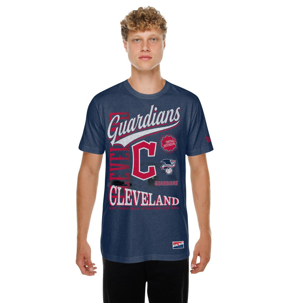Cleveland Guardians New Era  Oversized Throwback Distressed T-Shirt Online