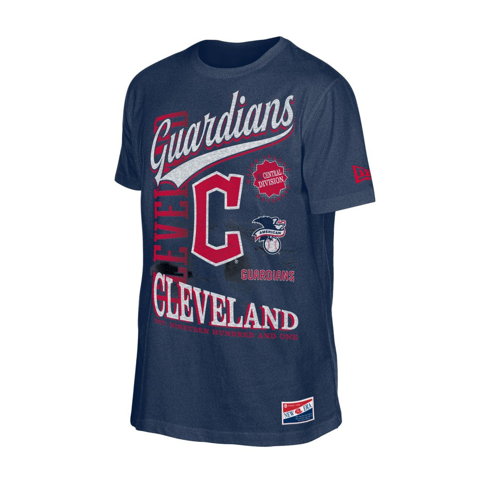 Cleveland Guardians New Era  Oversized Throwback Distressed T-Shirt Online