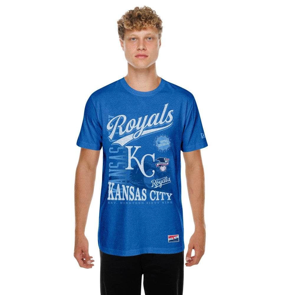 Kansas City Royals New Era  Oversized Throwback Distressed T-Shirt Near Me