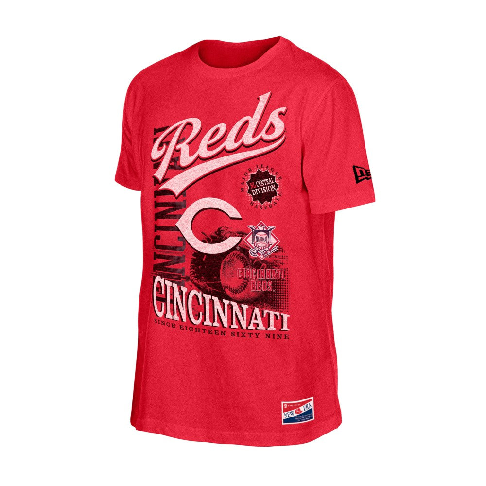 Cincinnati Reds New Era  Oversized Throwback Distressed T-Shirt Near Me