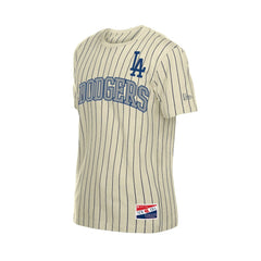 Los Angeles Dodgers New Era Throwback Meshback Pinstripe T-Shirt for sale