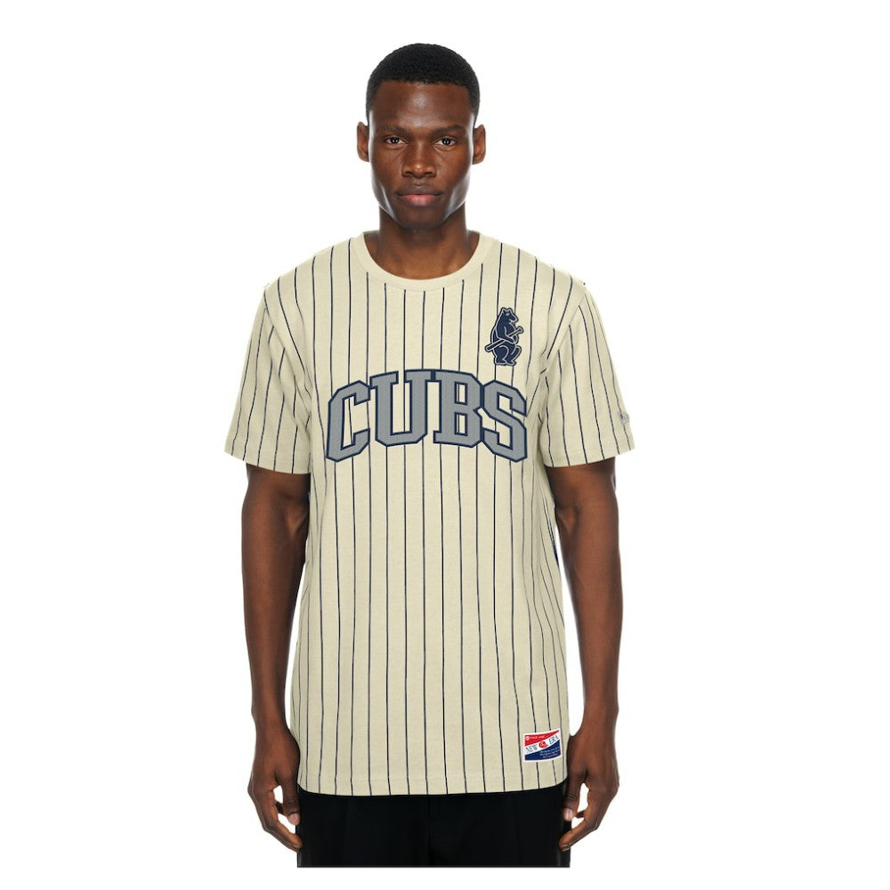Chicago Cubs New Era Throwback Meshback Pinstripe T-Shirt Near Me