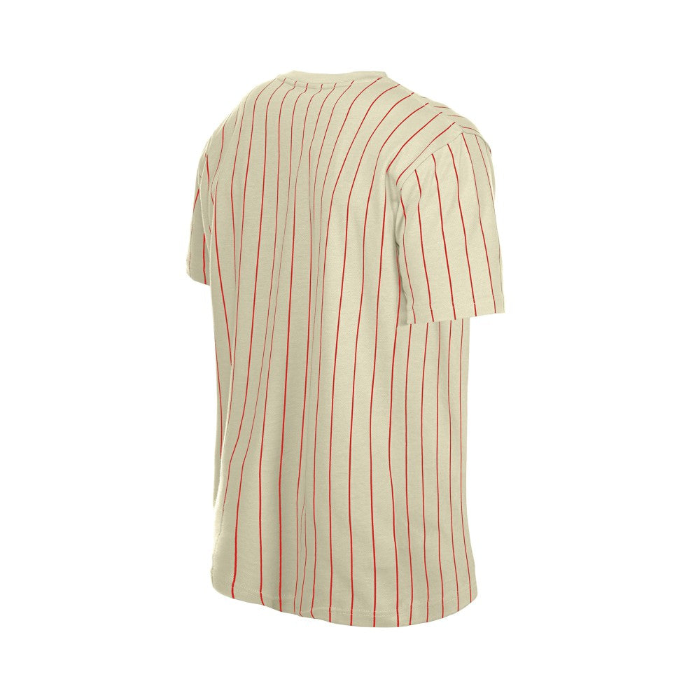 Cincinnati Reds New Era Throwback Meshback Pinstripe T-Shirt Outlet