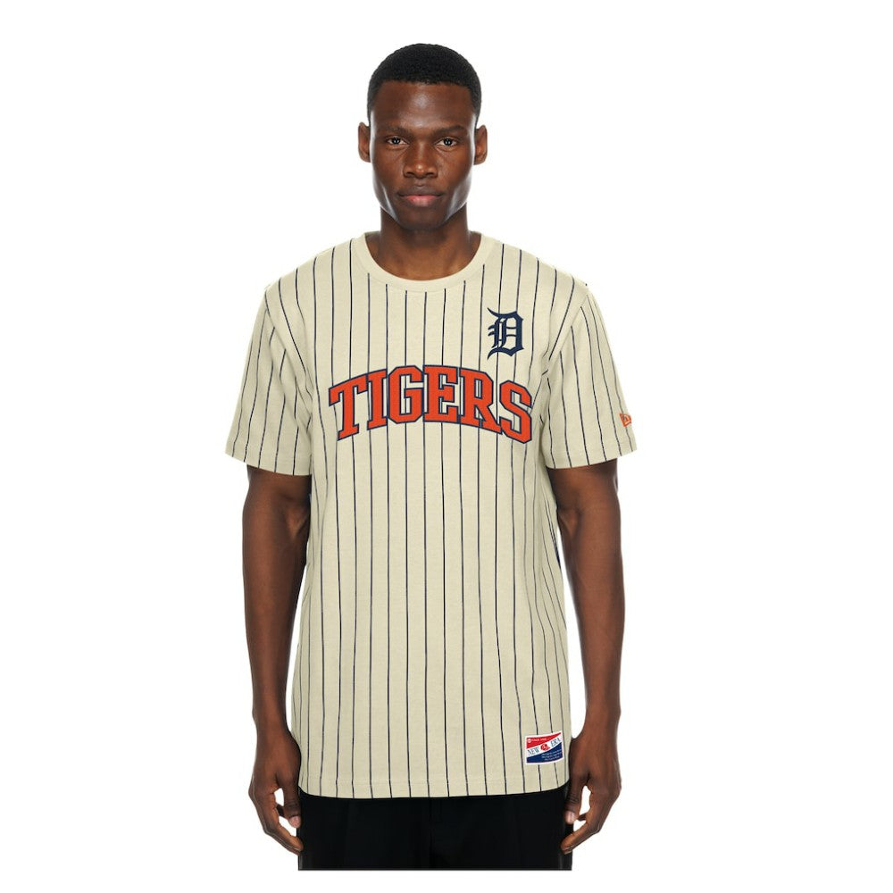 Detroit Tigers New Era Throwback Meshback Pinstripe T-Shirt Online