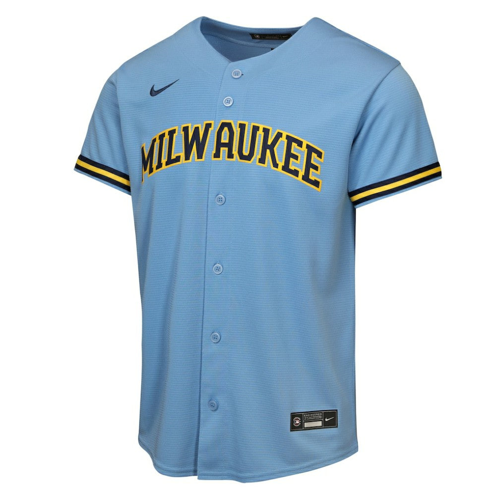 Jackson Chourio Milwaukee Brewers Nike Youth Road Replica Jersey Discount