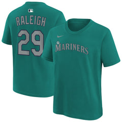 Cal Raleigh Seattle Mariners Nike Youth Name & Number T-Shirt for sale
