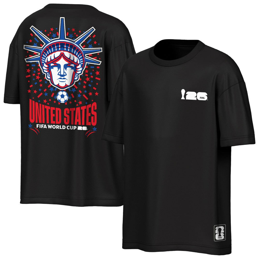 USMNT Outerstuff FIFA World Cup 2026 Rally Oversized 2-Hit T-Shirt Black