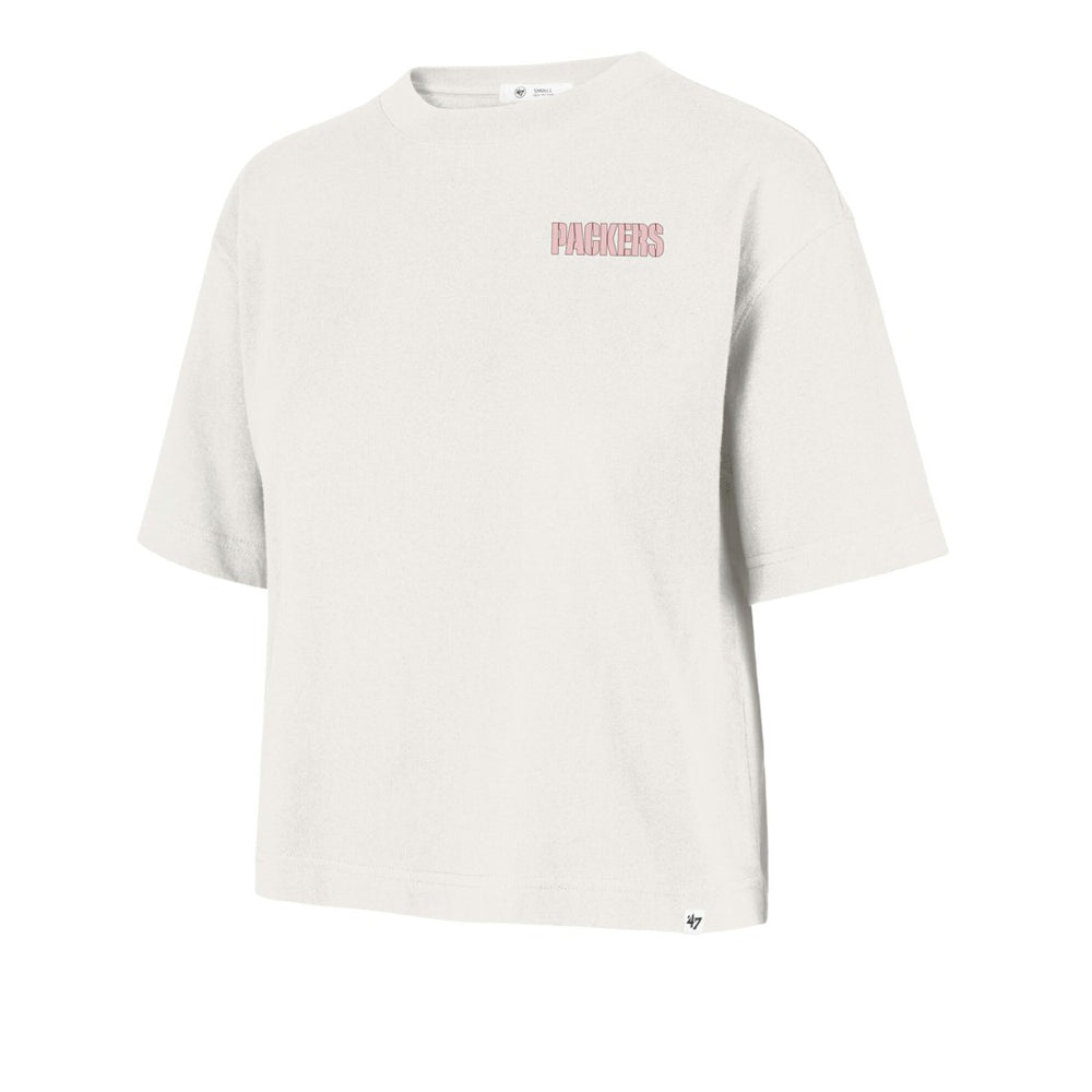 Green Bay Packers '47 Women's Love Letter Reed City T-Shirt - Cream - 47 brand