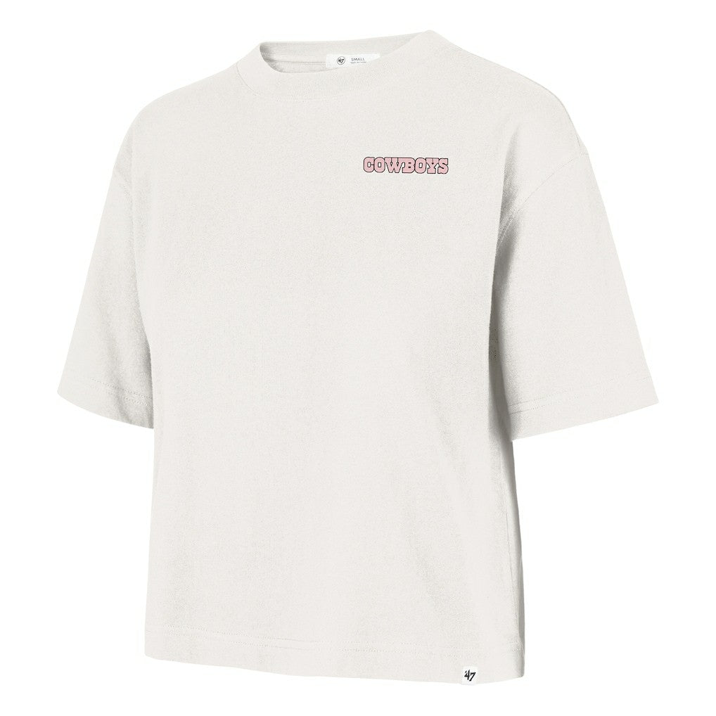 Dallas Cowboys '47 Women's Love Letter Reed City T-Shirt - Cream - 47 brand