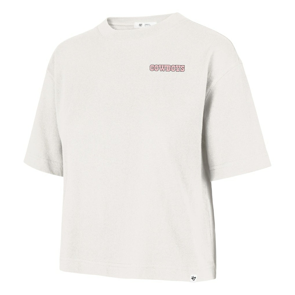 Dallas Cowboys '47 Women's Love Letter Reed City T-Shirt - Cream - 47 brand