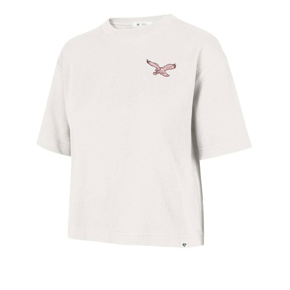 Philadelphia Eagles '47 Women's Love Letter Reed City T-Shirt - Cream - 47 brand