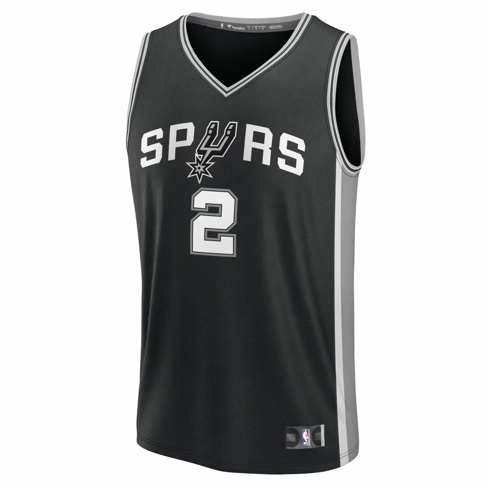Fanatics Dylan Harper San Antonio Spurs 2025 NBA Draft First Round Pick Fast Break Replica Jersey Icon Edition Black