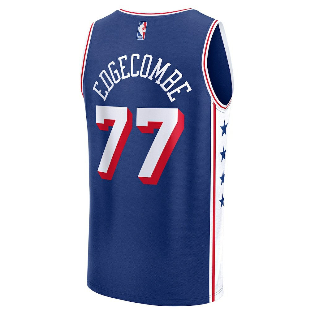 Fanatics V. J. Edgecombe Philadelphia 76ers Youth 2025 NBA Draft First Round Pick Fast Break Replica Jersey Icon Edition Royal