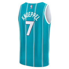 Fanatics Kon Knueppel Charlotte Hornets 2025 NBA Draft First Round Pick Fast Break Replica Jersey Icon Edition Teal
