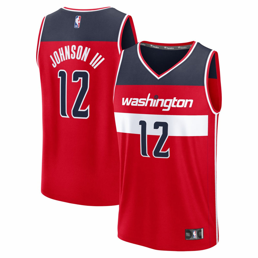 Fanatics Tre Johnson III Washington Wizards 2025 NBA Draft First Round Pick Fast Break Replica Jersey Icon Edition Red