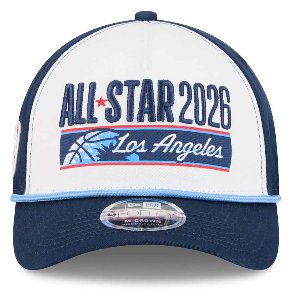 New Era  2026 NBA All-Star Game A-Frame 9FORTY Adjustable Hat White/Navy