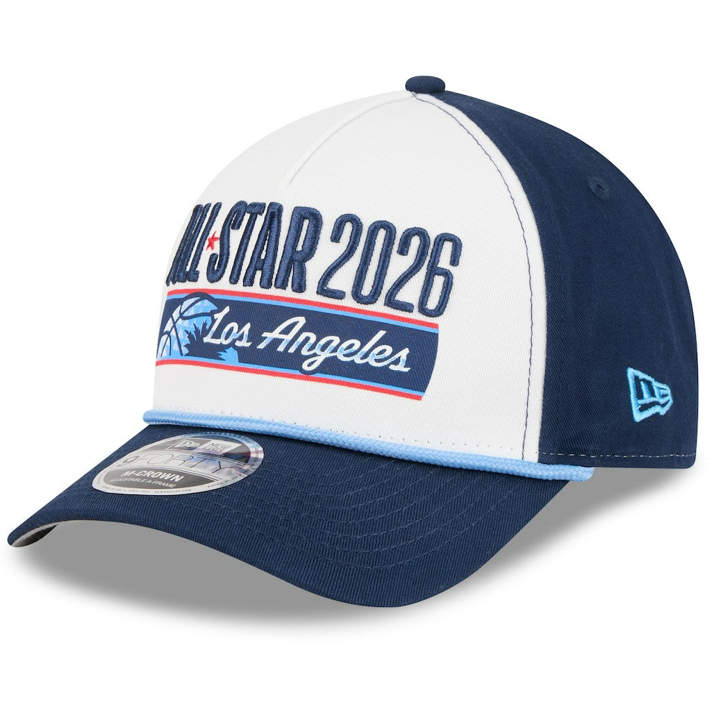 New Era  2026 NBA All-Star Game A-Frame 9FORTY Adjustable Hat White/Navy