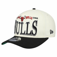 New Era Chicago Bulls Stretched 2-Tone A-Frame 9FIFTY Adjustable Hat Cream/Black