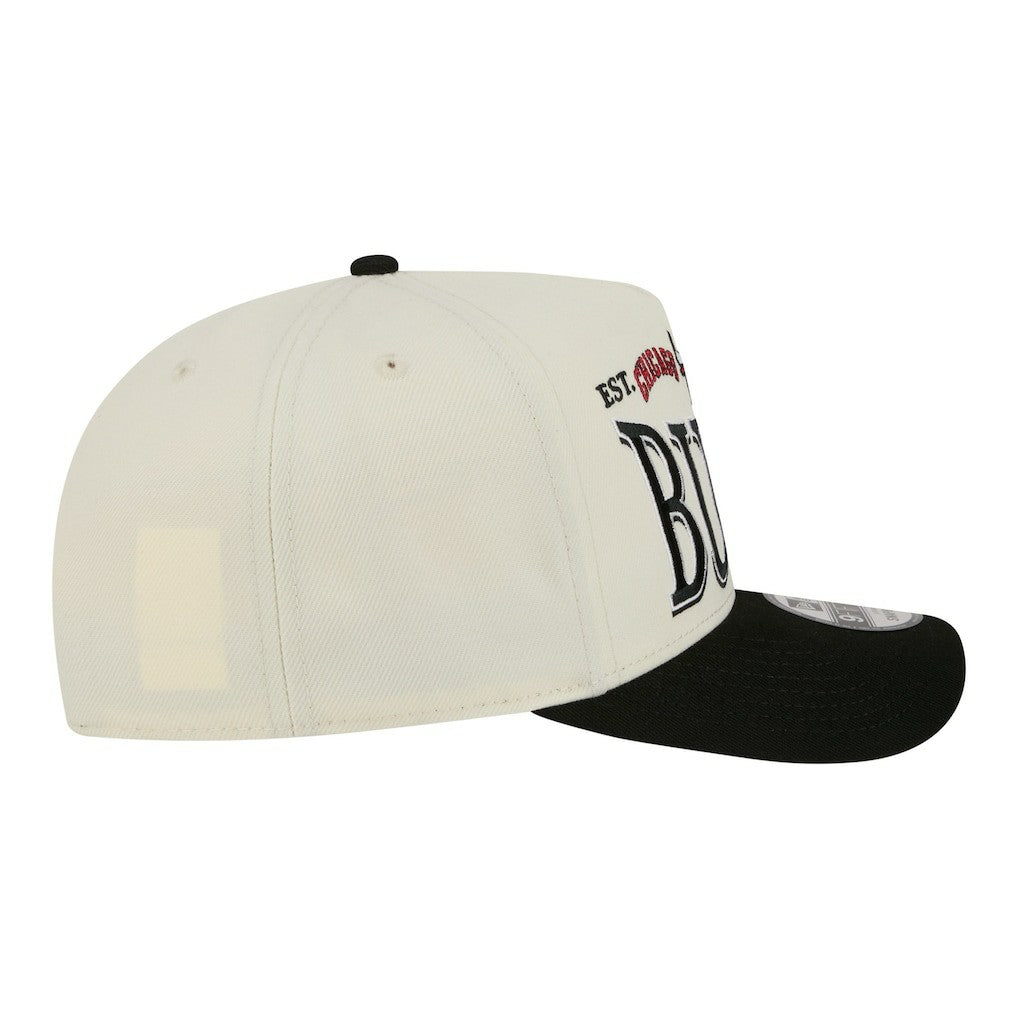New Era Chicago Bulls Stretched 2-Tone A-Frame 9FIFTY Adjustable Hat Cream/Black