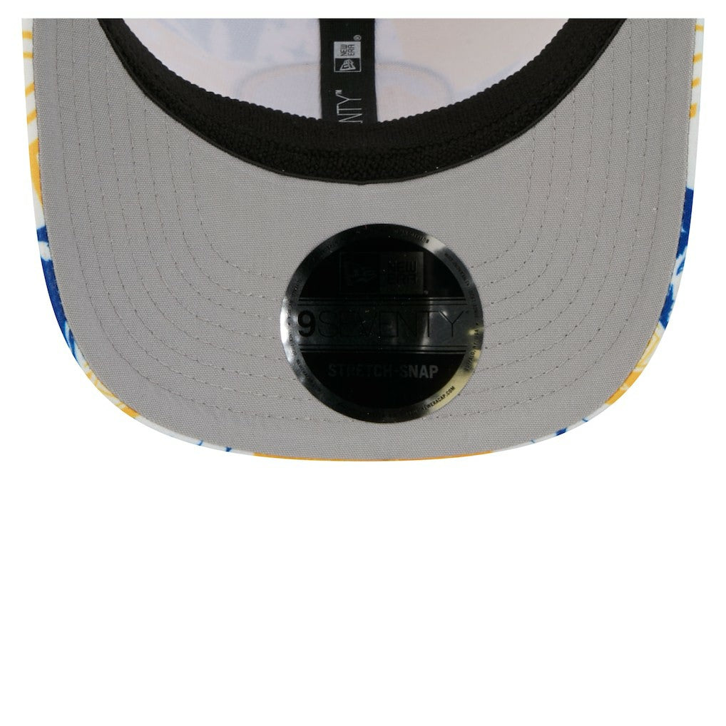 New Era Golden State Warriors Fan Pack Tropical Pattern 9SEVENTY Adjustable Hat White