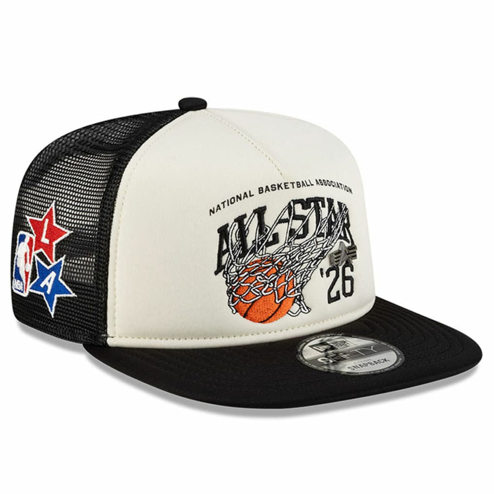 New Era 2026 NBA All-Star Game x Alpha Industries 9FIFTY Snapback Trucker Hat White/Black