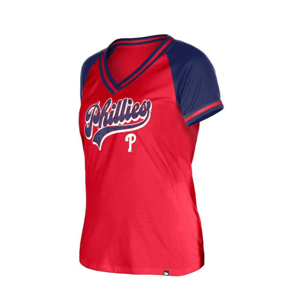 Philadelphia Phillies New Era Women's Gameday V-Neck T-Shirt Outlet