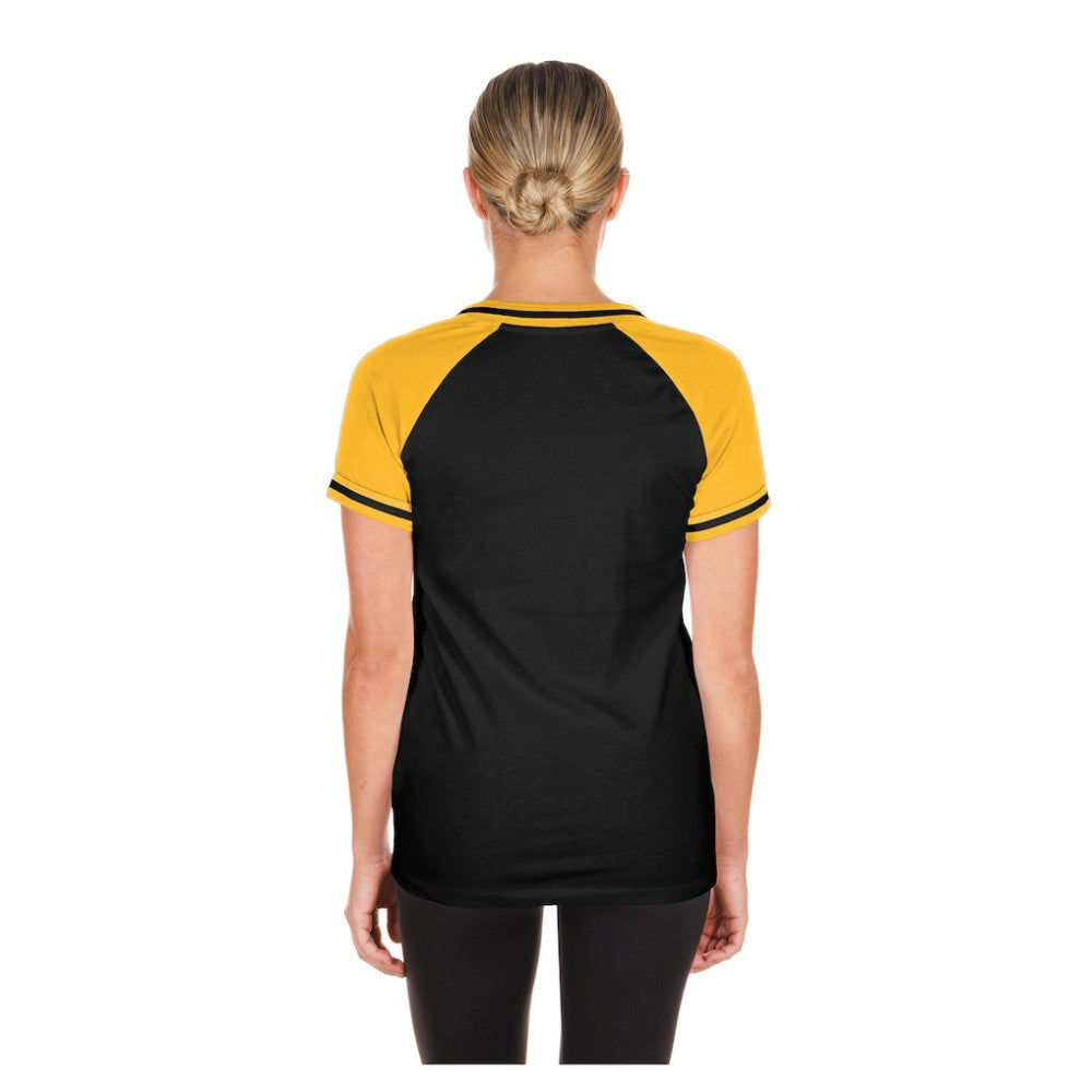 Pittsburgh Pirates New Era Women's Gameday V-Neck T-Shirt Outlet