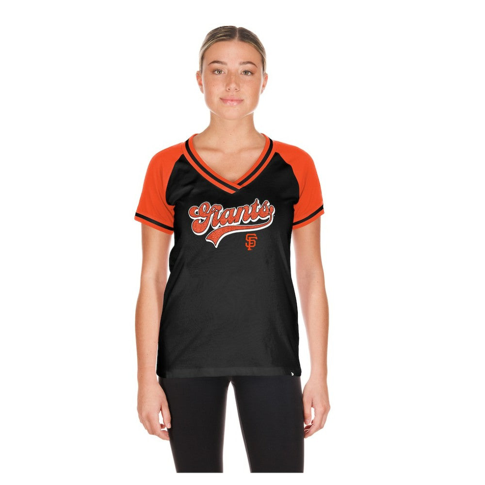 San Francisco Giants New Era Women's Gameday V-Neck T-Shirt for sale