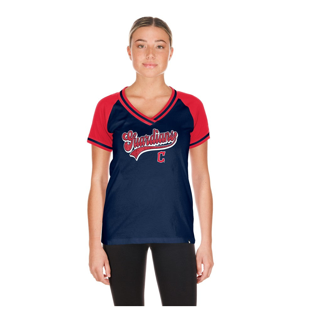 Cleveland Guardians New Era Women's Gameday V-Neck T-Shirt Outlet
