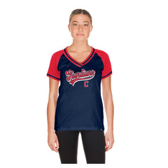 Cleveland Guardians New Era Women's Gameday V-Neck T-Shirt Outlet