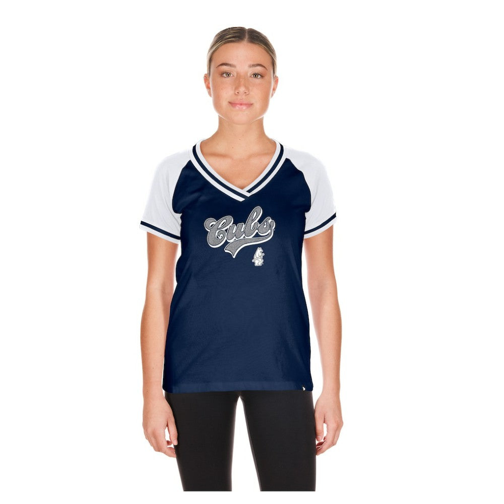 Chicago Cubs New Era Women's Gameday V-Neck T-Shirt Sale