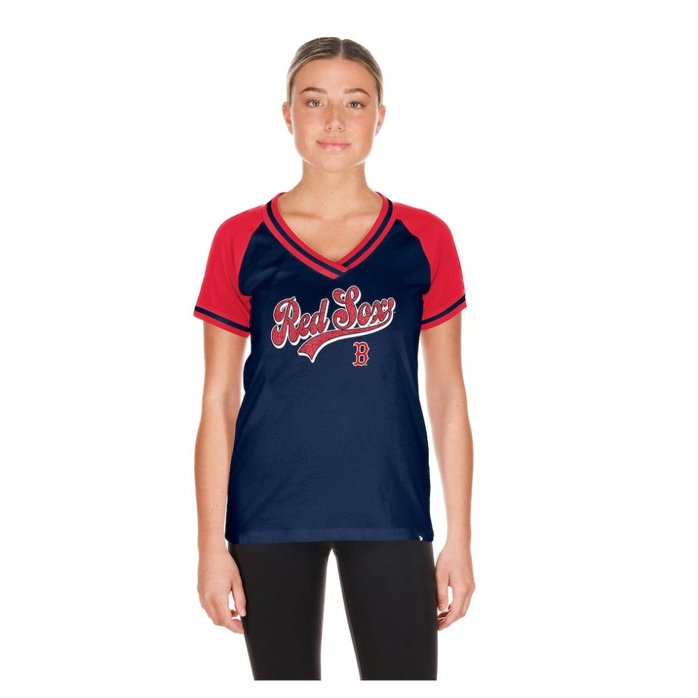 Boston Red Sox New Era Women's Gameday V-Neck T-Shirt for sale