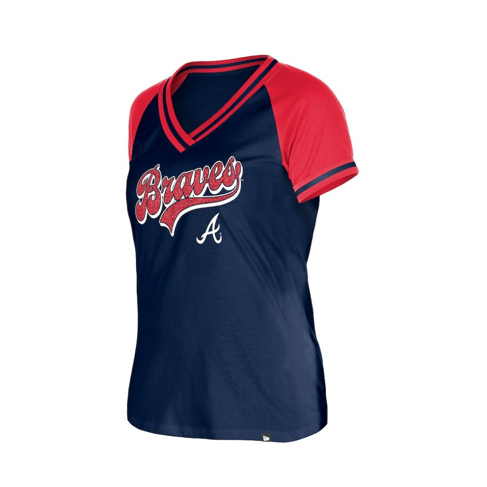 Atlanta Braves New Era Women's Gameday V-Neck T-Shirt Discount